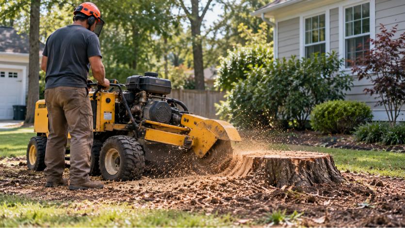 Stump grinding and removal in Raleigh, NC